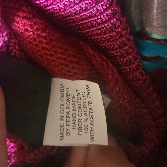 NEW Pepa Pombo Made in Columbia Hand-made Stripe Ribbon Colorful Maxi Skirt,Sz M - Picture 6 of 7